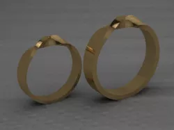 engagement twist rings  Free 3D print model