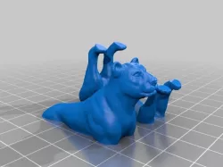 FDM ready Split Lioness Free 3D print model