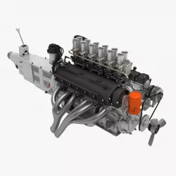 Ferrari Colombo V12 Engine - 4 liter 3D model