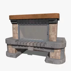 Fireplace 3D model