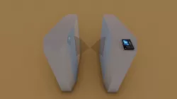 Flap barrier turnstile  Low-poly  3D model