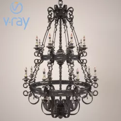 Forged chandelier 3d model 3D model