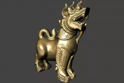 Fu Dog Statue 3D Scan Chinese Guardian Lion Free 3D print model