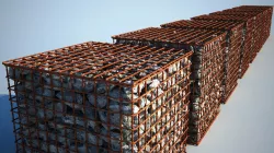 Gabion 3d - Rusty 3D model