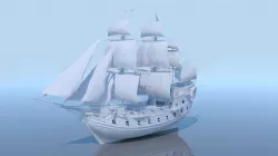 Galeon ship 3D model