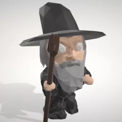 Gandalf - LowpolyPOP Figurine Free 3D print model