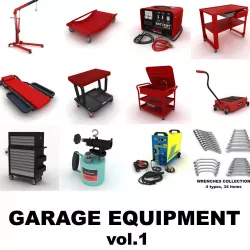 Garage equipment vol 1 3D model