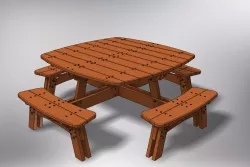 Garden table 3D model