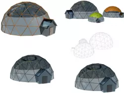 Geodesic Houses 3D model