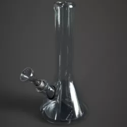 Glass Bong Low-poly  3D model