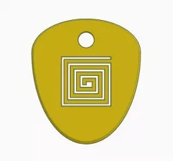 GUITAR PICK LABYRINTH 1mm Free 3D print model