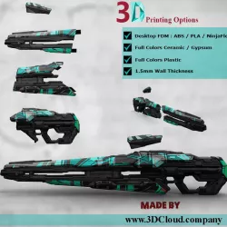 Halo Gun 3D FDM Printing - Kid Toy Free 3D print model