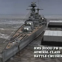 HMS Hood for Poser 3D model