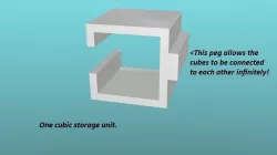 Infinitely expandable storage cubes Free 3D print model