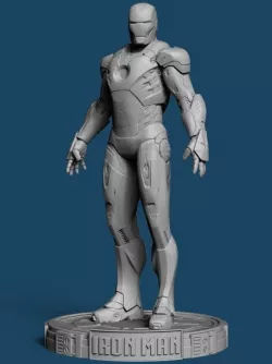 Iron Man MK7 Standing Free 3D print model