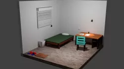 Isometric room 3D model