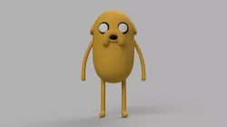 Jake The Dog Adventure Time Fanart Figure Free 3D print model