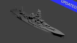 Japanese Ise Class Battleship Free 3D print model