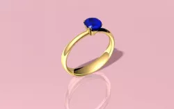 jewel solitaire ring free - anel solitario gratis Free 3D print model