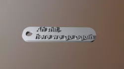 key ring - GTA mem Ah sh-t here we go again Free 3D print model