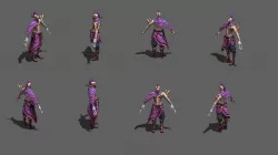 killer  Assassin  masked hunter Low-poly  3D model