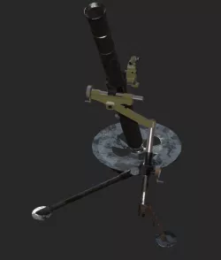 L16a2 Mortar 81mm  Low-poly  3D model