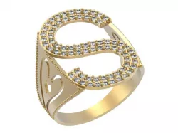 Letter S Ring Free 3D print model