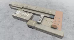 LFMN Technical Building Low-poly  3D model