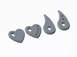 Life and Fatigue tokens - Descent Free 3D print model