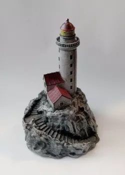 Lighthouse on a rock Free 3D print model