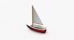 Low Poly Sailboat 3D model