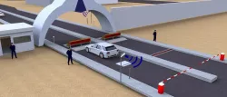 Low Poly Vehicle Entrance equipped with security equipment  3D model