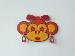 Magnet Monkey Girl Free 3D print model