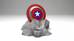 Marvel Captain America 3d Logo 3D model