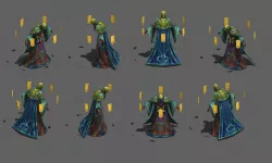 Master   wizard  monster  Old necromancer Low-poly  3D model