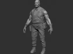 Medieval Blacksmith High Poly Sculpt 3D model