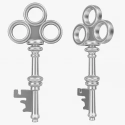 Medieval Key 3D model