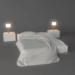 Messy bed 3D model