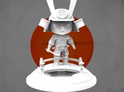 Mini samurai  Free 3D print model