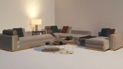Minotti Leonard Sofa 3D model