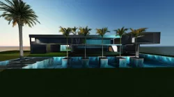 Modern House Concrete Los Angeles 3D model