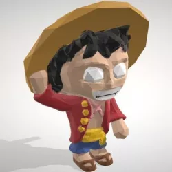 Monkey D Luffy - LowpolyPOP Figurine Free 3D print model