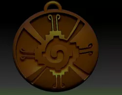 mystic  Aztec  Pendant  3d Model Files Free 3D print model