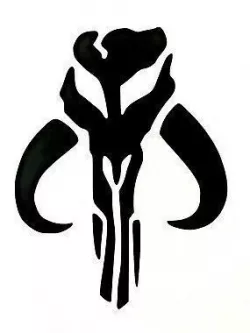 MYTHOSAUR SKULL MANDALORIAN LOGO STENCIL SHEET Free 3D print model