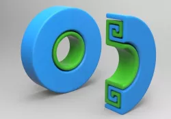 Nonseparable labyrinth seal Free 3D print model