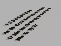 Numbers and letters Free 3D print model