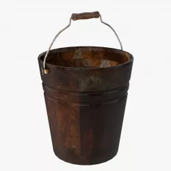 Old Rusty Bucket Low-poly  3D model