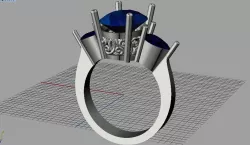 Oval- pear diamond ring Free 3D print model