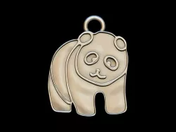 Panda key ring pendant Free 3D print model