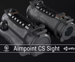 PBR Aimpoint CS Sight Low-poly  3D model